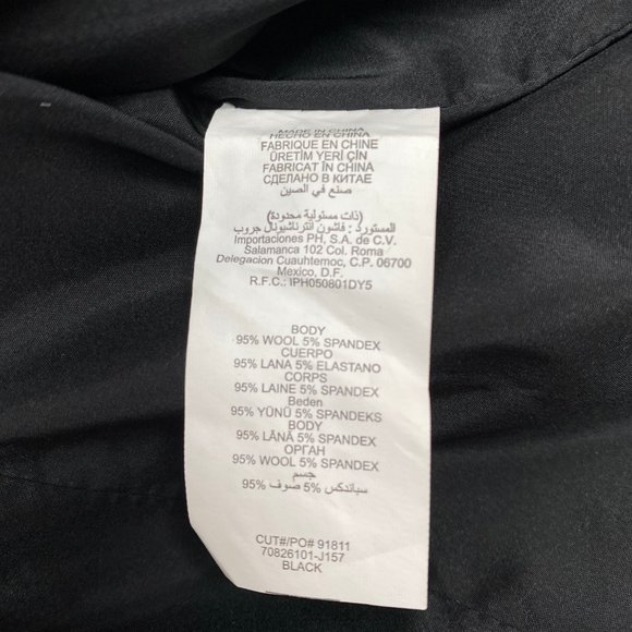 BEBE Black Wool Pleated Mesh Cocktail Dress #AZ4 - Picture 11 of 11